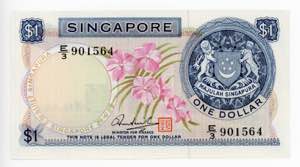 Singapore 1 Dollar 1967 ... 