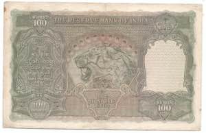 Burma 100 Rupees 1947 Overprint