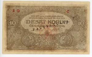 Czechoslovakia 10 Korun 1919 Forgery