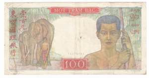 French Indochina 100 Piastres 1947