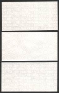 Russian Federation Set of 3 Test Banknotes ... 