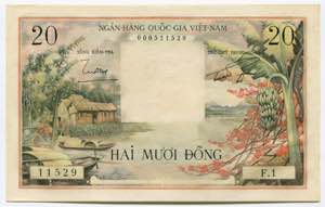 Vietnam 20 Dong 1956 Rare