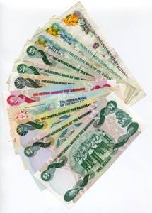 Bahamas Lot of 11 Banknotes 1968 -2002