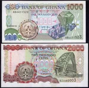 Ghana 1000 & 2000 Cedis ... 