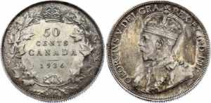 Canada 50 Cents 1936