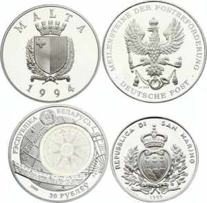 Europe Lot of 3 Silver Coins & Medal 1994 - ... 