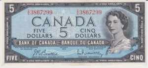 Canada 5 Dollars 1954 