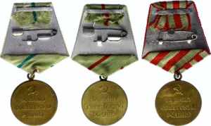 Russia - USSR Set of 3 Medals: For the ... 