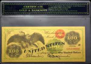 United States Lot of 2 Golden Banknotes  
