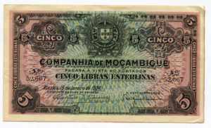 Mozambique 5 Libras 1934 ... 