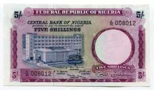 Nigeria 5 Shillings 1967 ... 