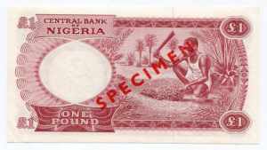 Nigeria 1 Pound 1967 Specimen