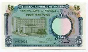 Nigeria 5 Pounds 1967 ... 