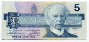Canada 5 Dollars 1986 
