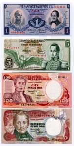 Colombia Set of 4 Notes: ... 