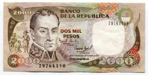 Colombia 2000 Pesos 1994 