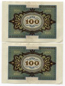 Germany Set of 2 Notes of 100 Mark 1920 