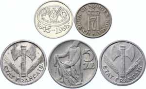 Europe Lot of 5 Coins 1943 -95 Various ... 
