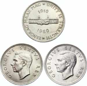 South Africa Set of 3 Silver Coins of 5 ... 