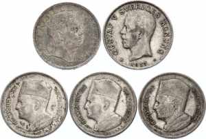 World Lot of 5 Silver Coins 1937 -60 