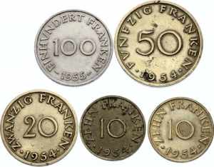 Saarland Set of 5 Coins: ... 