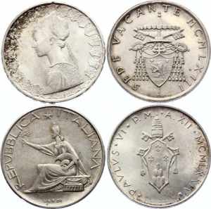 Vatican / Papal States Set of 4 Silver Coins ... 