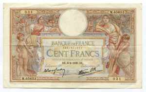 France 100 Francs 1939 