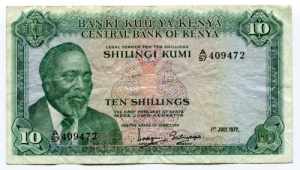 Kenya 10 Shillings 1972 