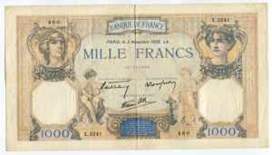 France 1000 Francs 1938 