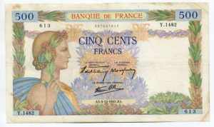 France 500 Francs 1940 
