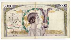 France 5000 Francs 1939 
