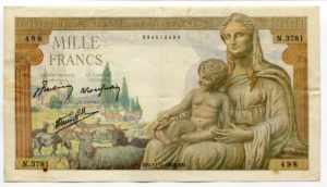 France 1000 Francs 1943 