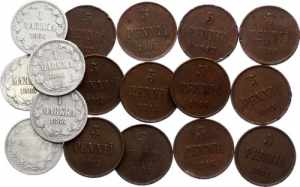 Finland Lot of 17 Coins: ... 