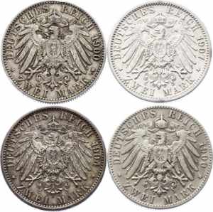 Germany - Empire Set of 4 Silver Coins