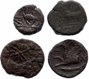 Ancient Greece Pantikapaion Lot of 4 Coins  
