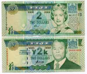 Fiji 2 x 2 Dollars 1996 ... 