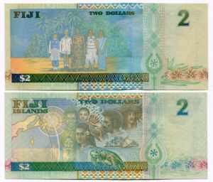 Fiji 2 x 2 Dollars 1996 & 2000