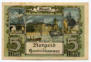 Germany Memel 5 Mark 1922 Notgeld