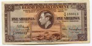 Bermuda 5 Shillings 1937 