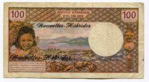 New Hebrides 100 Francs 1970 