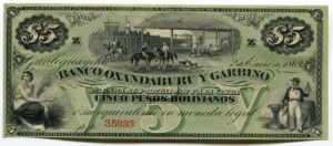 Cuba 5 Pesos 1869 