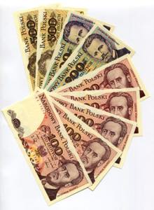 Poland Lot of 16 Banknotes 1982 - 1988