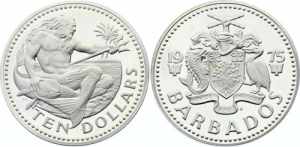 Barbados 10 Dollars 1975 