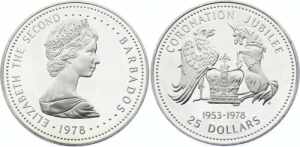 Barbados 25 Dollars 1978 