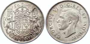 Canada 50 Cents 1942 