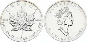Canada 5 Dollars 1993 