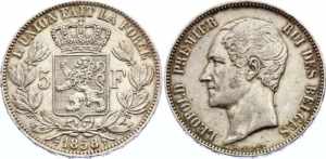 Belgium 5 Francs 1858 ... 