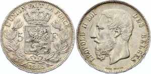 Belgium 5 Francs 1865 ... 