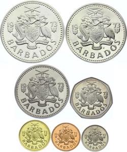 Barbados Proof Set of 7 Coins 1973 