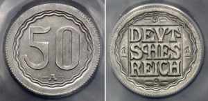 Germany - Empire 50 Pfennig 1919 Karl Goetz ... 